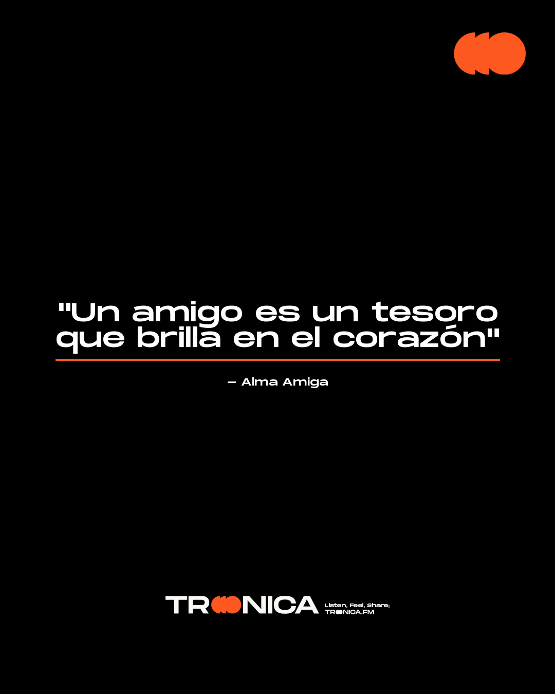 Frase: "Un amigo es un tesoro que brilla en el corazón" - Alma Amiga
