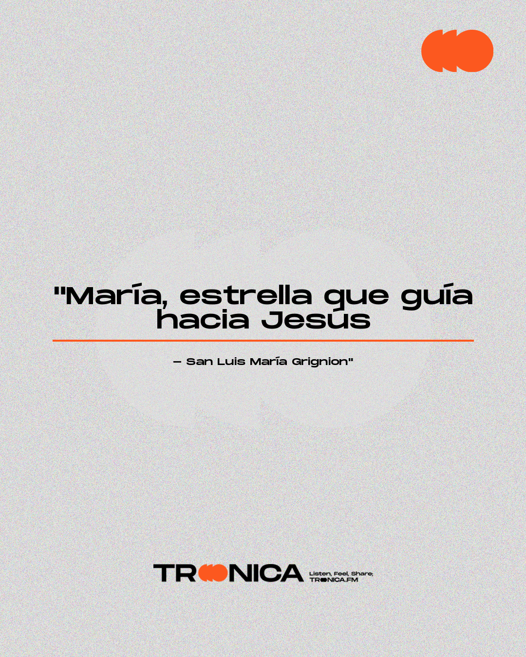 Frase: "María, estrella que guía hacia Jesús - San Luis María Grignion"