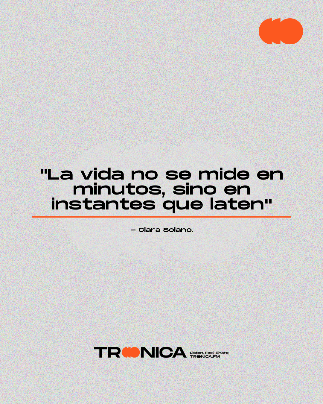 Frase: "La vida no se mide en minutos, sino en instantes que laten" - Clara Solano.
